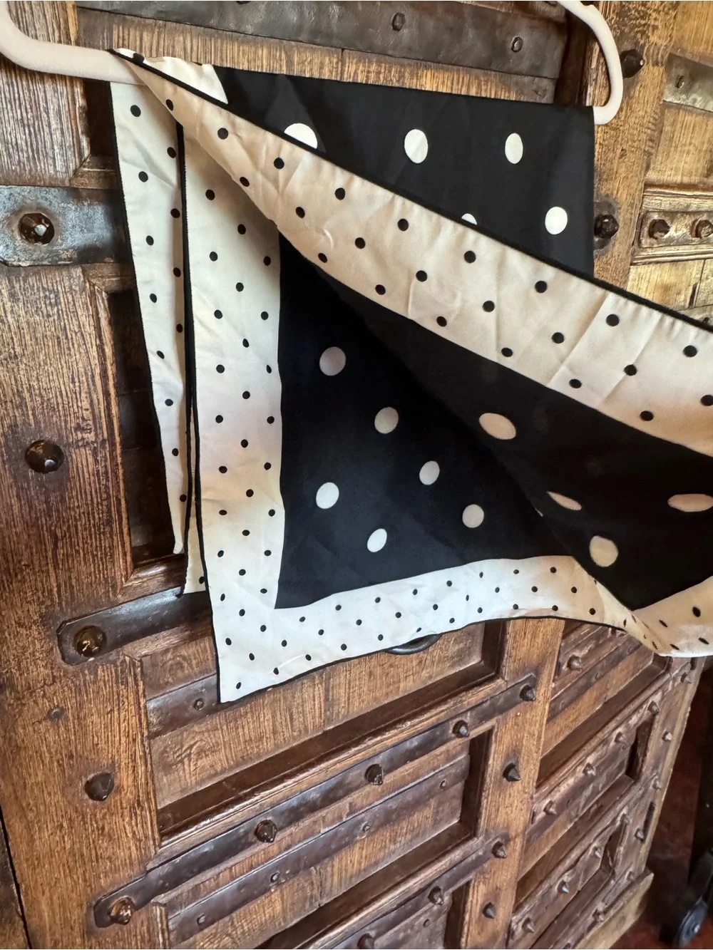 AE Black and White Polka Dot Scarf